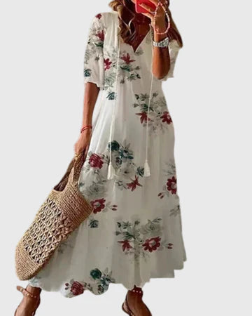 Amalia | Vestido largo de verano estilo boho vintage