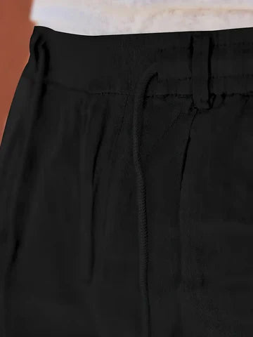NICHOLS | PANTALONES DE LINO DE HOJA ANCHA CON CORDÓN