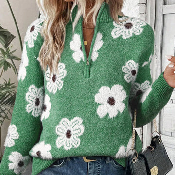 BLOOM | Jersey con cuello con cremallera