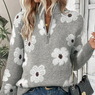 BLOOM | Jersey con cuello con cremallera