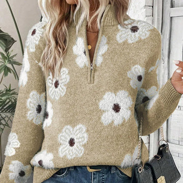 BLOOM | Jersey con cuello con cremallera