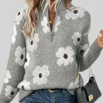 BLOOM | Jersey con cuello con cremallera