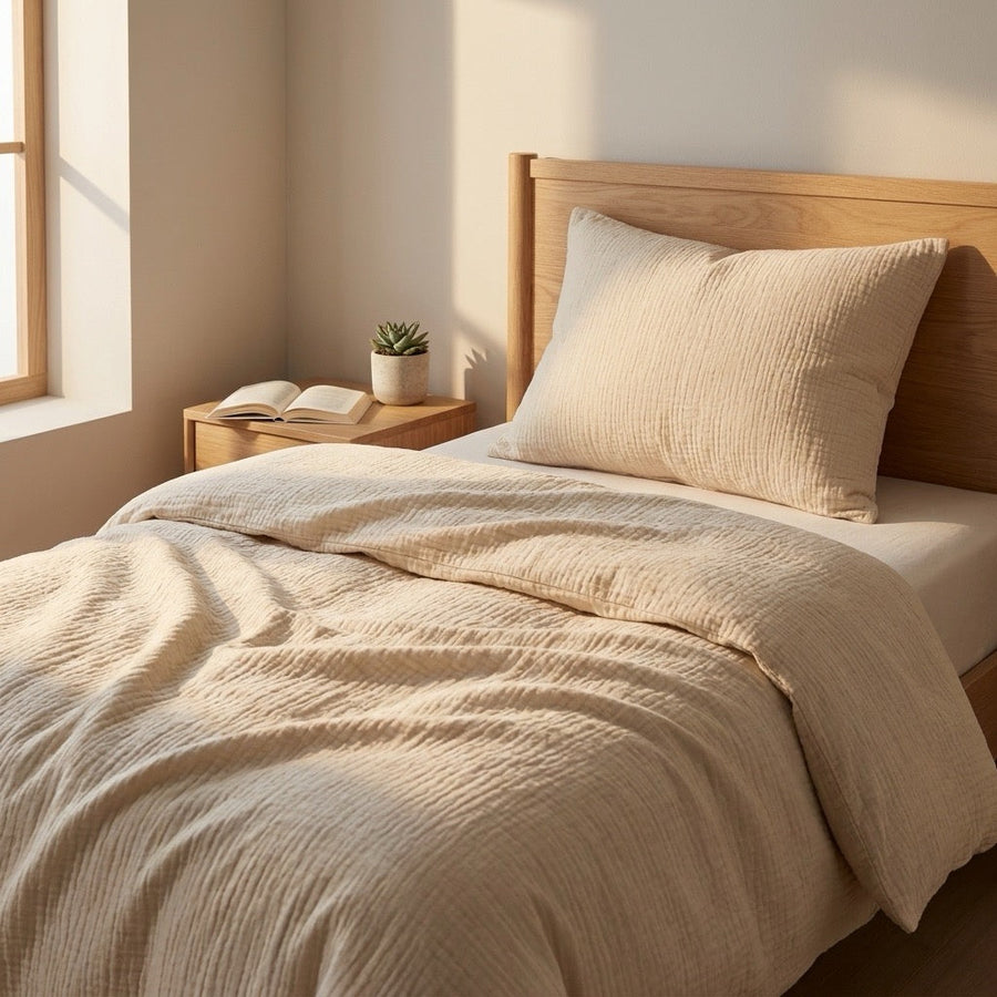 Juego de ropa de cama de muselina